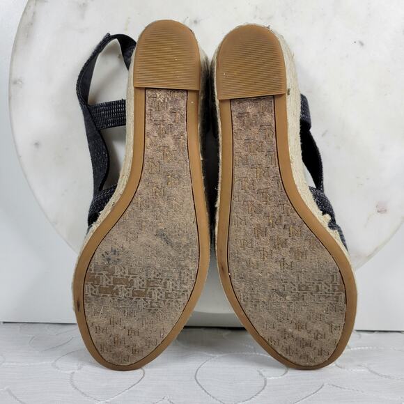 Lauren Ralph Lauren Penelopie Wedge Sandals Womens 8 Blue Espadrille - Picture 13 of 14